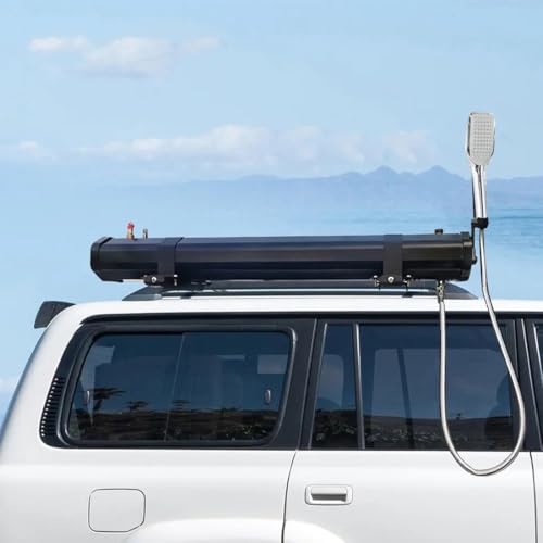 GJBMXSM Wassertank für Dachgepäckträger: 18L/30L Druckdusch mit Solaraufheizung - Mobiler Wasserspeicher zum Autowaschen, Campingdusche & Abenteuerreisen,30L von GJBMXSM