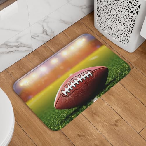 American Football Fußmatte, Willkommens-Fußmatte, rutschfest, saugfähig, weich, waschbar, Bodenmatte, moderner Teppich für stilvolle Küche, Schlafzimmer, Badezimmer, Dekoration, 40,6 x 61 cm American Football Fußmatte, Willkommens-Fußmatte, rutschfest, saugfähig, weich, waschbar, Bodenmatte, moderner Teppich für stilvolle Küche, Schlafzimmer, Badezimmer, Dekoration, 40,6 x 61 cm von GJHKSSVB