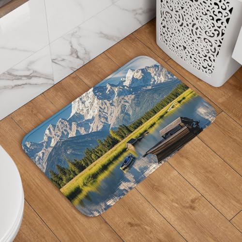Grand Teton Nationalpark-Fußmatte, Willkommens-Fußmatte, rutschfest, saugfähig, Badteppich, weich, waschbar, Bodenmatte, moderner Teppich für stilvolle Küche, Schlafzimmer, Badezimmer, Dekoration Grand Teton Nationalpark-Fußmatte, Willkommens-Fußmatte, rutschfest, saugfähig, Badteppich, weich, waschbar, Bodenmatte, moderner Teppich für stilvolle Küche, Schlafzimmer, Badezimmer, Dekoration von GJHKSSVB
