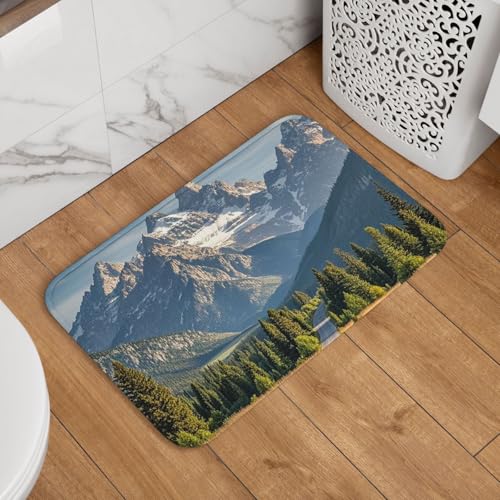 Grand Teton Nationalpark-Fußmatte, Willkommens-Fußmatte, rutschfest, saugfähig, Badteppich, weich, waschbar, Bodenmatte, moderner Teppich für stilvolle Küche, Schlafzimmer, Badezimmer, Dekoration Grand Teton Nationalpark-Fußmatte, Willkommens-Fußmatte, rutschfest, saugfähig, Badteppich, weich, waschbar, Bodenmatte, moderner Teppich für stilvolle Küche, Schlafzimmer, Badezimmer, Dekoration von GJHKSSVB