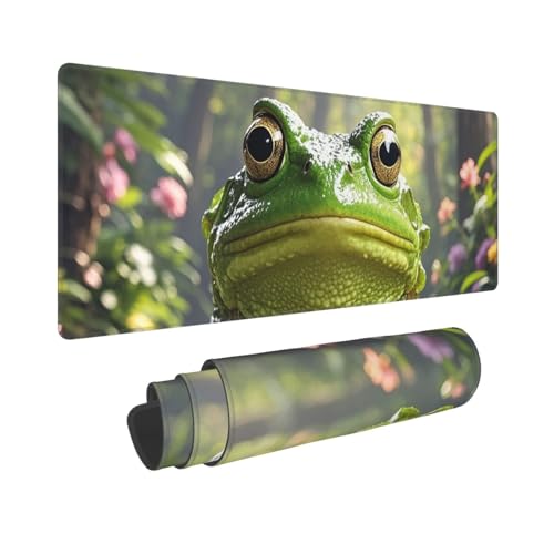 Großes Gaming-Mauspad, 30,5 x 80 cm, erweitertes XXL-Mauspad mit genähten Kanten, rutschfeste, lange Schreibtischunterlage, Frosch, Schreibtischunterlage für Tastatur, Zuhause, Büro, Gaming, Arbeit Großes Gaming-Mauspad, 30,5 x 80 cm, erweitertes XXL-Mauspad mit genähten Kanten, rutschfeste, lange Schreibtischunterlage, Frosch, Schreibtischunterlage für Tastatur, Zuhause, Büro, Gaming, Arbeit von GJHKSSVB