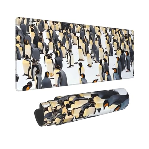 Großes Gaming-Mauspad, 30,5 x 80 cm, erweitertes XXL-Mauspad mit genähten Kanten, rutschfeste, lange Schreibtischunterlage, Pinguine im Schnee, Schreibtischunterlage für Tastatur, Zuhause, Büro Großes Gaming-Mauspad, 30,5 x 80 cm, erweitertes XXL-Mauspad mit genähten Kanten, rutschfeste, lange Schreibtischunterlage, Pinguine im Schnee, Schreibtischunterlage für Tastatur, Zuhause, Büro von GJHKSSVB