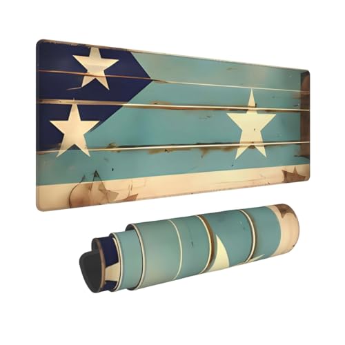 Großes Gaming-Mauspad, 30,5 x 80 cm, erweitertes XXL-Mauspad mit genähten Kanten, rutschfeste, lange Schreibtischunterlage, Puerto Rico-Flagge, Schreibtischunterlage für Tastatur, Zuhause, Büro Großes Gaming-Mauspad, 30,5 x 80 cm, erweitertes XXL-Mauspad mit genähten Kanten, rutschfeste, lange Schreibtischunterlage, Puerto Rico-Flagge, Schreibtischunterlage für Tastatur, Zuhause, Büro von GJHKSSVB