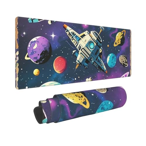 Großes Gaming-Mauspad, 30,5 x 80 cm, erweitertes XXL-Mauspad mit genähten Kanten, rutschfeste, lange Schreibtischunterlage, Retro-Design, Schreibtischunterlage für Tastatur, Zuhause, Büro, Gaming Großes Gaming-Mauspad, 30,5 x 80 cm, erweitertes XXL-Mauspad mit genähten Kanten, rutschfeste, lange Schreibtischunterlage, Retro-Design, Schreibtischunterlage für Tastatur, Zuhause, Büro, Gaming von GJHKSSVB