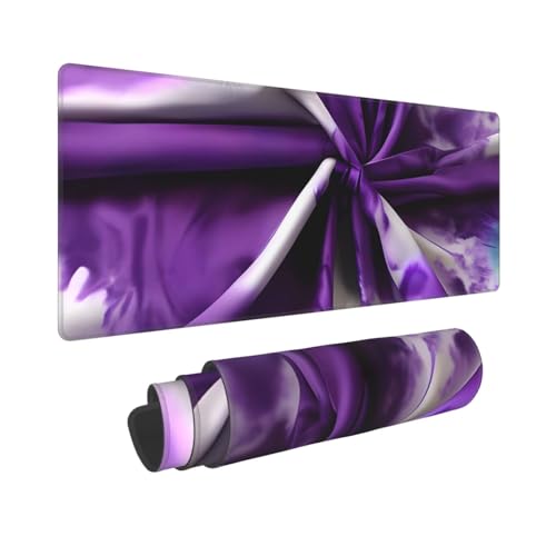 Großes Gaming-Mauspad, 30,5 x 80 cm, erweitertes XXL-Mauspad mit genähten Kanten, rutschfeste, lange Schreibtischunterlage, violette Batikblumen-Schreibtischunterlage für Tastatur, Zuhause, Büro Großes Gaming-Mauspad, 30,5 x 80 cm, erweitertes XXL-Mauspad mit genähten Kanten, rutschfeste, lange Schreibtischunterlage, violette Batikblumen-Schreibtischunterlage für Tastatur, Zuhause, Büro von GJHKSSVB