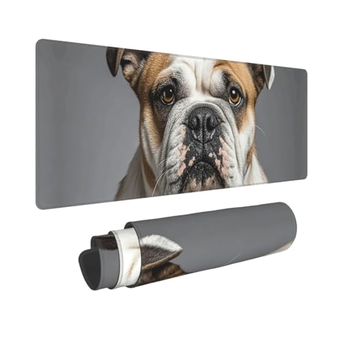 Großes Gaming-Mauspad, 30,5 x 80 cm, erweitertes XXL-Mauspad mit genähten Kanten, rutschfeste lange Schreibtischunterlage, Englische Bulldogge, Schreibtischunterlage für Tastatur, Zuhause, Büro Großes Gaming-Mauspad, 30,5 x 80 cm, erweitertes XXL-Mauspad mit genähten Kanten, rutschfeste lange Schreibtischunterlage, Englische Bulldogge, Schreibtischunterlage für Tastatur, Zuhause, Büro von GJHKSSVB