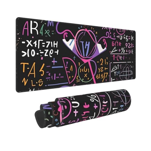 Großes Gaming-Mauspad, 30,5 x 80 cm, verlängertes XXL-Mauspad mit genähten Kanten, rutschfeste, lange Schreibtischunterlage, Mathematikformel, Schreibtischunterlage für Tastatur, Zuhause, Büro, Gaming Großes Gaming-Mauspad, 30,5 x 80 cm, verlängertes XXL-Mauspad mit genähten Kanten, rutschfeste, lange Schreibtischunterlage, Mathematikformel, Schreibtischunterlage für Tastatur, Zuhause, Büro, Gaming von GJHKSSVB