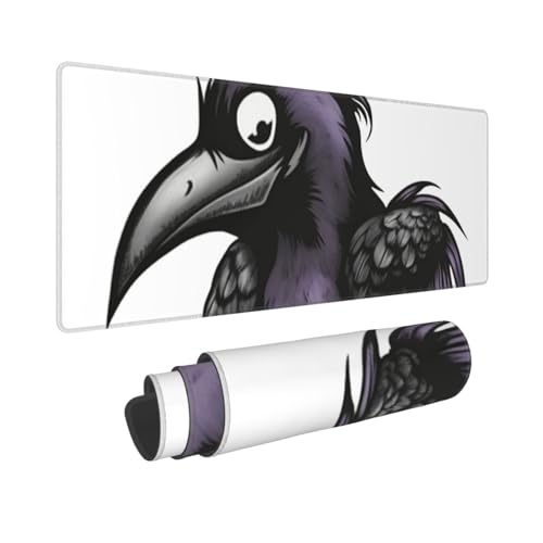 Großes Gaming-Mauspad, 30,5 x 80 cm, verlängertes XXL-Mauspad mit genähten Kanten, rutschfeste, lange Schreibtischunterlage, Raben, Schreibtischunterlage für Tastatur, Zuhause, Büro, Gaming, Arbeit Großes Gaming-Mauspad, 30,5 x 80 cm, verlängertes XXL-Mauspad mit genähten Kanten, rutschfeste, lange Schreibtischunterlage, Raben, Schreibtischunterlage für Tastatur, Zuhause, Büro, Gaming, Arbeit von GJHKSSVB