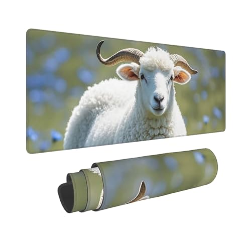 Großes Gaming-Mauspad, 30,5 x 80 cm, verlängertes XXL-Mauspad mit genähten Kanten, rutschfeste, lange Schreibtischunterlage, Schaf-Schreibtischunterlage für Tastatur, Zuhause, Büro, Gaming, Arbeit Großes Gaming-Mauspad, 30,5 x 80 cm, verlängertes XXL-Mauspad mit genähten Kanten, rutschfeste, lange Schreibtischunterlage, Schaf-Schreibtischunterlage für Tastatur, Zuhause, Büro, Gaming, Arbeit von GJHKSSVB