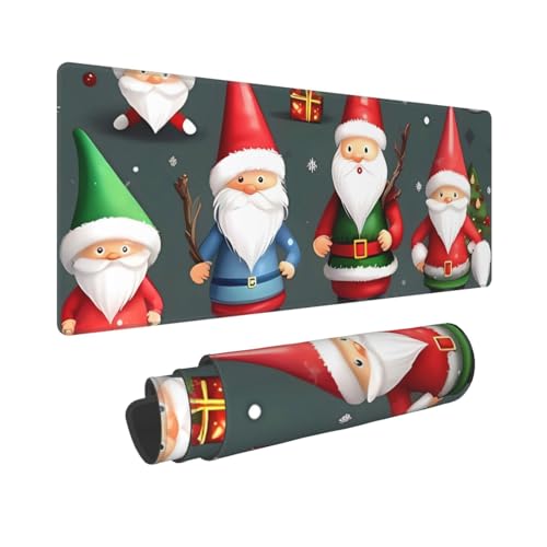 Großes Gaming-Mauspad, 30,5 x 80 cm, verlängertes XXL-Mauspad mit genähten Kanten, rutschfeste, lange Schreibtischunterlage, Weihnachten, lustige Zwerge, Schreibtischunterlage für Tastatur, Zuhause Großes Gaming-Mauspad, 30,5 x 80 cm, verlängertes XXL-Mauspad mit genähten Kanten, rutschfeste, lange Schreibtischunterlage, Weihnachten, lustige Zwerge, Schreibtischunterlage für Tastatur, Zuhause von GJHKSSVB