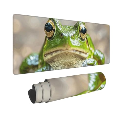 Großes Gaming-Mauspad, 30,5 x 80 cm, verlängertes XXL-Mauspad mit genähten Kanten, rutschfeste, lange Schreibtischunterlage, niedlicher Frosch, Schreibtischunterlage für Tastatur, Zuhause, Büro Großes Gaming-Mauspad, 30,5 x 80 cm, verlängertes XXL-Mauspad mit genähten Kanten, rutschfeste, lange Schreibtischunterlage, niedlicher Frosch, Schreibtischunterlage für Tastatur, Zuhause, Büro von GJHKSSVB