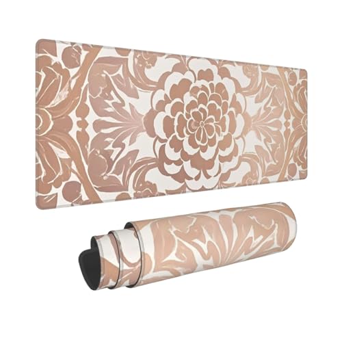 Großes Gaming-Mauspad, 30,5 x 80 cm, verlängertes XXL-Mauspad mit genähten Kanten, rutschfeste, lange Schreibtischunterlage, rotgoldene Tapete, Schreibtischunterlage für Tastatur, Zuhause, Büro Großes Gaming-Mauspad, 30,5 x 80 cm, verlängertes XXL-Mauspad mit genähten Kanten, rutschfeste, lange Schreibtischunterlage, rotgoldene Tapete, Schreibtischunterlage für Tastatur, Zuhause, Büro von GJHKSSVB