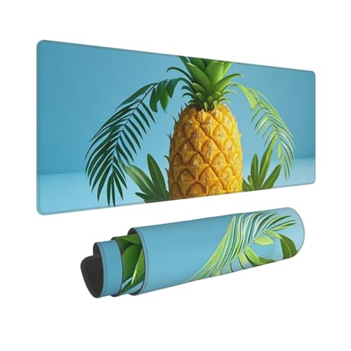 Großes Gaming-Mauspad, 30,5 x 80 cm, verlängertes XXL-Mauspad mit genähten Kanten, rutschfeste, lange Schreibtischunterlage, tropische Ananas, Schreibtischunterlage für Tastatur, Zuhause, Büro, Gaming Großes Gaming-Mauspad, 30,5 x 80 cm, verlängertes XXL-Mauspad mit genähten Kanten, rutschfeste, lange Schreibtischunterlage, tropische Ananas, Schreibtischunterlage für Tastatur, Zuhause, Büro, Gaming von GJHKSSVB