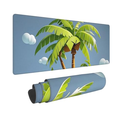 Großes Gaming-Mauspad, 30,5 x 80 cm, verlängertes XXL-Mauspad mit genähten Kanten, rutschfeste, lange Schreibtischunterlage, tropischer Baum, Schreibtischunterlage für Tastatur, Zuhause, Büro, Gaming Großes Gaming-Mauspad, 30,5 x 80 cm, verlängertes XXL-Mauspad mit genähten Kanten, rutschfeste, lange Schreibtischunterlage, tropischer Baum, Schreibtischunterlage für Tastatur, Zuhause, Büro, Gaming von GJHKSSVB