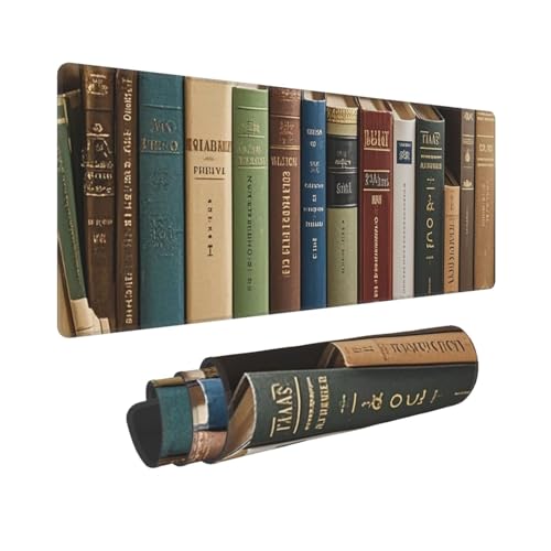 Großes Gaming-Mauspad, 30,5 x 80 cm, verlängertes XXL-Mauspad mit genähten Kanten, rutschfeste, lange Schreibtischunterlage für Bücher, auf dem Bücherregal, Schreibtischunterlage für Tastatur, Zuhause von GJHKSSVB