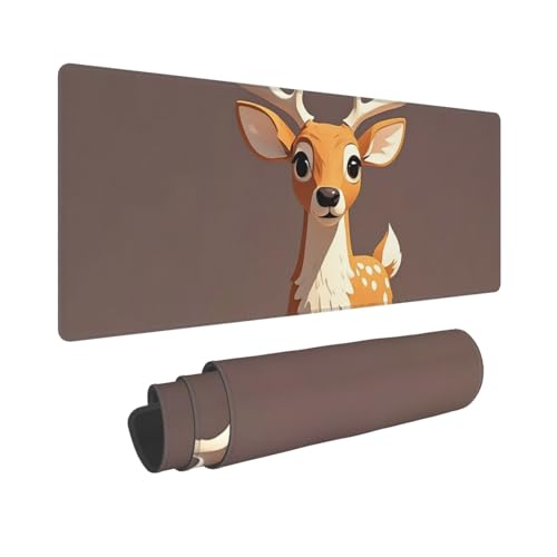 Großes Gaming-Mauspad, 30,5 x 80 cm, verlängertes XXL-Mauspad mit genähten Kanten, rutschfeste, lange Schreibtischunterlage mit Hirsch, Schreibtischunterlage für Tastatur, Zuhause, Büro, Gaming Großes Gaming-Mauspad, 30,5 x 80 cm, verlängertes XXL-Mauspad mit genähten Kanten, rutschfeste, lange Schreibtischunterlage mit Hirsch, Schreibtischunterlage für Tastatur, Zuhause, Büro, Gaming von GJHKSSVB