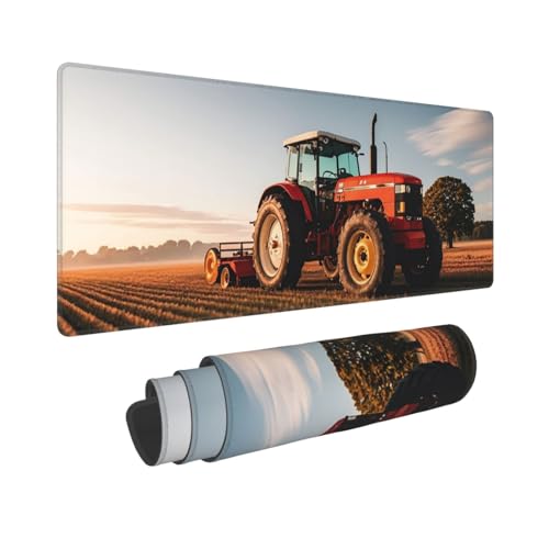 Großes Gaming-Mauspad, 30,5 x 80 cm, verlängertes XXL-Mauspad mit genähten Kanten, rutschfeste, lange Schreibtischunterlage mit Traktor, Bauernhof, 1 Schreibtischunterlage für Tastatur, Zuhause, Büro Großes Gaming-Mauspad, 30,5 x 80 cm, verlängertes XXL-Mauspad mit genähten Kanten, rutschfeste, lange Schreibtischunterlage mit Traktor, Bauernhof, 1 Schreibtischunterlage für Tastatur, Zuhause, Büro von GJHKSSVB