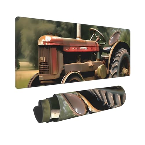 Großes Gaming-Mauspad, 30,5 x 80 cm, verlängertes XXL-Mauspad mit genähten Kanten, rutschfeste, lange Schreibtischunterlage mit alten Traktoren, Fotos, Bauernhof, Schreibtischunterlage für Tastatur Großes Gaming-Mauspad, 30,5 x 80 cm, verlängertes XXL-Mauspad mit genähten Kanten, rutschfeste, lange Schreibtischunterlage mit alten Traktoren, Fotos, Bauernhof, Schreibtischunterlage für Tastatur von GJHKSSVB