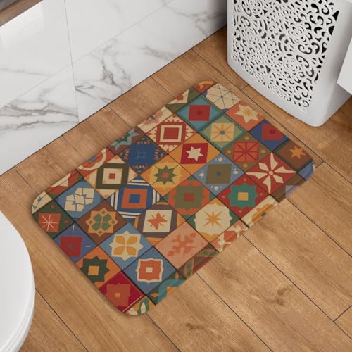 Group of Marokkanische geometrische Fußmatte, Willkommens-Fußmatte, rutschfest, saugfähig, Badteppich, weich, waschbar, Bodenmatte, moderner Teppich für stilvolle Küche, Schlafzimmer, Badezimmer Group of Marokkanische geometrische Fußmatte, Willkommens-Fußmatte, rutschfest, saugfähig, Badteppich, weich, waschbar, Bodenmatte, moderner Teppich für stilvolle Küche, Schlafzimmer, Badezimmer von GJHKSSVB