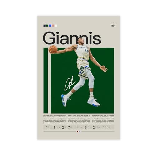 GJHTQLP Giannis Antetokounmpo Poster auf Leinwand, Poster, Schlafzimmer, Dekoration, Landschaft, Büro, Raumdekoration, Geschenk, 50 x 75 cm GJHTQLP Giannis Antetokounmpo Poster auf Leinwand, Poster, Schlafzimmer, Dekoration, Landschaft, Büro, Raumdekoration, Geschenk, 50 x 75 cm von GJHTQLP