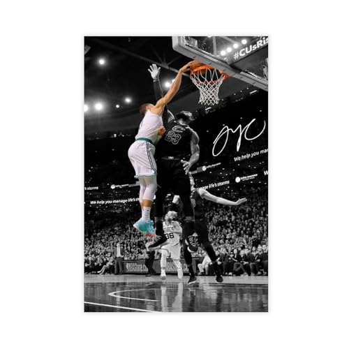 GJHTQLP Jayson Tatum-Poster, LeBron Poster, James-Poster, 1 Leinwand-Poster, Schlafzimmerdekoration, Landschaft, Büro, Raumdekoration, Geschenk, 30 x 45 cm GJHTQLP Jayson Tatum-Poster, LeBron Poster, James-Poster, 1 Leinwand-Poster, Schlafzimmerdekoration, Landschaft, Büro, Raumdekoration, Geschenk, 30 x 45 cm von GJHTQLP