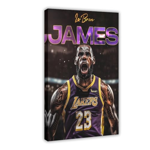 GJHTQLP LeBron Poster James Poster (2) Leinwandposter Schlafzimmer Dekor Landschaft Büro Zimmer Dekor Geschenk 40 x 60 cm von GJHTQLP