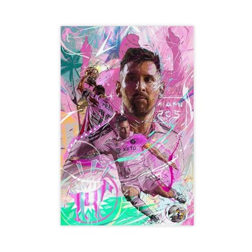 GJHTQLP Lionel Messi Poster, 1 Leinwand-Poster, Wandkunst, Dekordruck, Bild Gemälde für Wohnzimmer, Schlafzimmer, Dekoration, 30 x 45 cm GJHTQLP Lionel Messi Poster, 1 Leinwand-Poster, Wandkunst, Dekordruck, Bild Gemälde für Wohnzimmer, Schlafzimmer, Dekoration, 30 x 45 cm von GJHTQLP