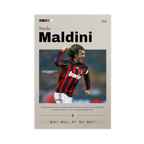 GJHTQLP Paolo Maldini Leinwand-Poster, Wandkunst, Dekordruck, Bild Gemälde für Wohnzimmer, Schlafzimmer, Dekoration, 30 x 45 cm GJHTQLP Paolo Maldini Leinwand-Poster, Wandkunst, Dekordruck, Bild Gemälde für Wohnzimmer, Schlafzimmer, Dekoration, 30 x 45 cm von GJHTQLP