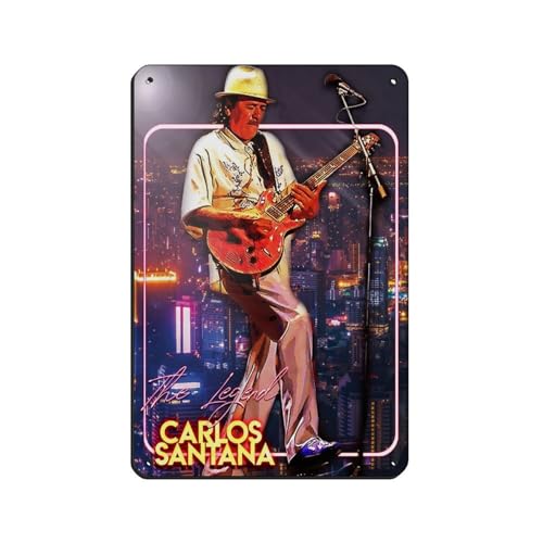 GJHTQLP Poster Carlos Santana 32 Blechschild, Vintage, Metall, Pub, Club, Café, Bar, Zuhause, Wandkunst, Dekoration, Poster, Retro, 20 x 30 cm GJHTQLP Poster Carlos Santana 32 Blechschild, Vintage, Metall, Pub, Club, Café, Bar, Zuhause, Wandkunst, Dekoration, Poster, Retro, 20 x 30 cm von GJHTQLP