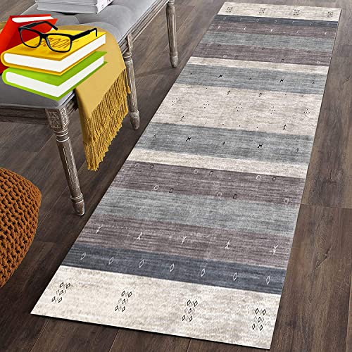 GJIF Läufer Teppich Flur Modern Marokkanisch, Korridor Für Küche Wohnzimmer Schlafzimmer, Rutschfester, Breite 60cm/ 80cm/ 90cm/ 100cm/ 120cm (Size:120x550cm) von GJIF