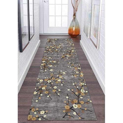 GJIF Läufer Teppich Flur rutschfest Modern 90X420CM, Korridor Teppich Für Küche Wohnzimmer Schlafzimmer, Breite 60cm / 80cm/ 90cm/ 100cm/ 120cm von GJIF