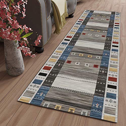 GJIF Läufer Teppich Flur rutschfest Modern Geometrisch, Korridor Teppich Für Küche Wohnzimmer Schlafzimmer, Breite 60cm / 80cm / 100cm/ 120cm(Size:100x400cm) von GJIF