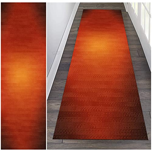 GJIF Teppich Läufer Flur rutschfest Abstrakter, 5mm Modern Korridor Teppichläufer Waschbar Schlafzimmer Wohnzimmer Küchenläufer Polyester Küchenbodenmatte(Size:100x600cm) von GJIF