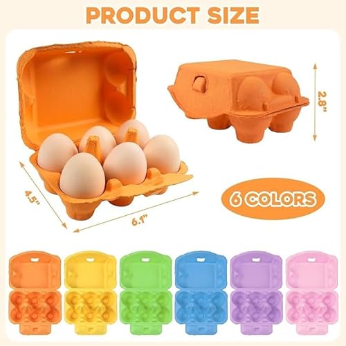 12 Stück Eierkarton 6er Eierschachtel | Wiederverwendbare Pappe Eierschachtel | Naturzellstoffpapier Eierbox | Eierbehälter für Hühner & Enten 12 Stück Eierkarton 6er Eierschachtel | Wiederverwendbare Pappe Eierschachtel | Naturzellstoffpapier Eierbox | Eierbehälter für Hühner & Enten von GJKQRJ