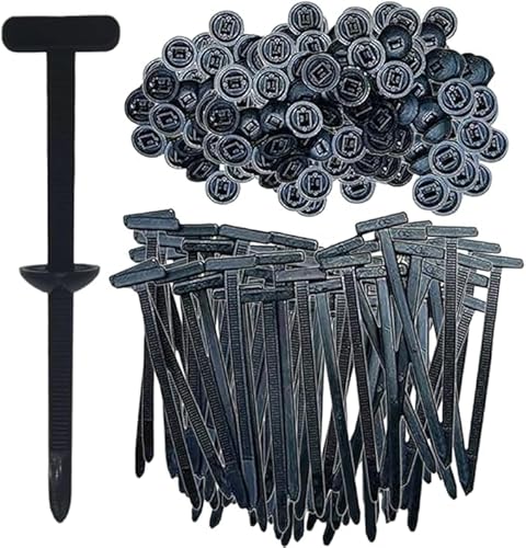 Cable Clips Robust: Lang Schwarz Kabelbinder – Heavy Duty Selbstsicherndes Nylonmodell, Self-Locking Zip Ties für Tägliche Reparaturen & mehr (200) von GJKQRJ