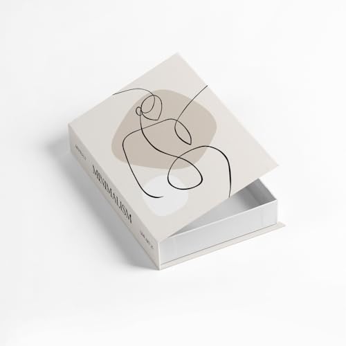 GJKQRJ Buchattrappe Aufbewahrungsbox - Fake Bücher Deko Buch Box, Decorative Book Box mit Aufbewahrungsfunktion für Heimdekoration (Beige - Minimalism, 4T x 17B x 26H cm) von GJKQRJ