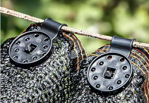 Sonnensegelclips, Sonnensegelbefestigung, Kunststoffclips, Schirmclips, Spezialclips mit Ösen, Sonnenschirmclips, Segelclips, Garten- und Blumenrasenbeschattung (20, schwarz) von GJKQRJ