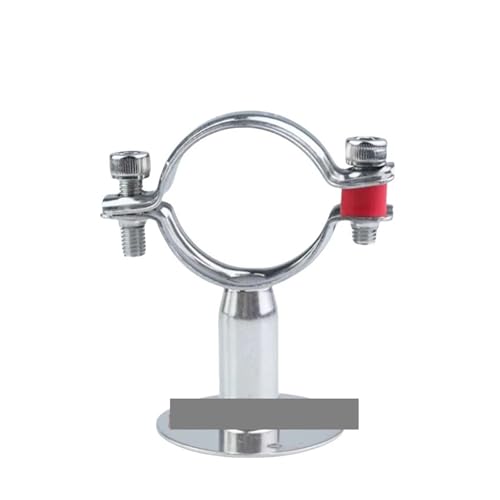 1PCS 60-65mm Tube O/D Stainless Steel Pipe Clamp Clip Support Bracket With Base Plate Pole Length 50mm von GJQMIPRKD