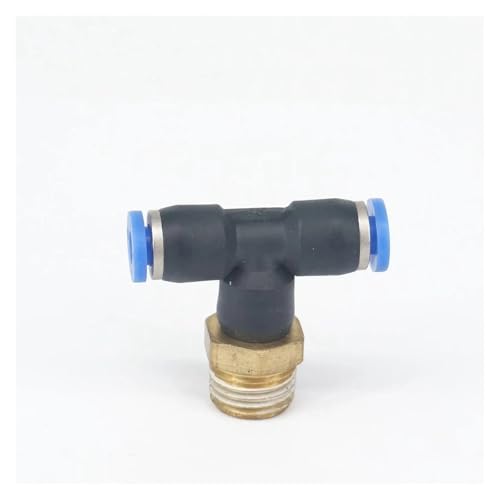 5pc 1/4" male to Fit Tube O/D 4mm Pneumatic Tee 3 Way Push In Connector Union Quick Release Air Fitting Plumbing von GJQMIPRKD