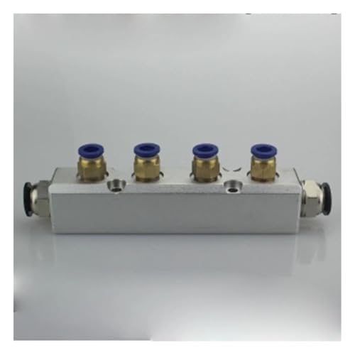 A Kit 30x30mm 4 Way Pneumatic Air Manifold Splitter With Push Fit Coupler A Kit 30x30mm 4 Way Pneumatic Air Manifold Splitter With Push Fit Coupler von GJQMIPRKD