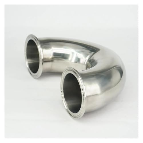 Fit Tube O.D 63mm Ferrule OD 77.5mm 304 Stainless Steel Ferrule 180 Degree Bend Elbow Pipe Fitting von GJQMIPRKD