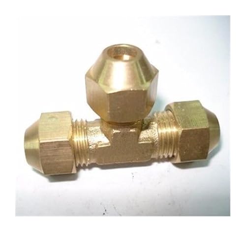 Flare Tube OD 16mm Tee Brass Flare Male Connector Tube Pneumatic Fitting with Short Flare Nut von GJQMIPRKD
