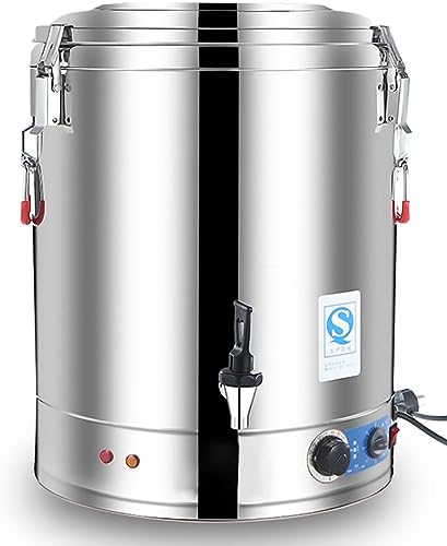 GJVBGA Kommerzielle Catering-Urne mit großer Kapazität, 30 l/40 l/50 l/60 l, Warmwasser-Boiler-Spender, Edelstahl, 30–110 °C Temperaturregelung für Café, Büro (Größe: 30 l) von GJVBGA