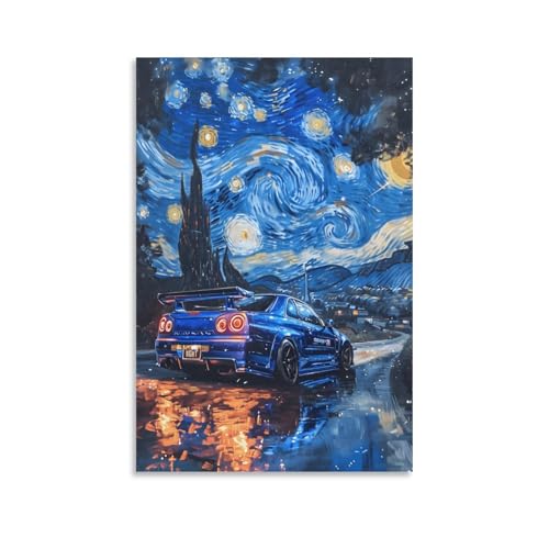 GJrjdb JDM R34 Japanisches Auto-Poster, Leinwand-Kunst, Wanddekoration, Schlafzimmer, Büro, Poster, Drucke, Wandkunst, Paitings, rustikale Heimdekoration für Wohnzimmer, 30 x 45 cm GJrjdb JDM R34 Japanisches Auto-Poster, Leinwand-Kunst, Wanddekoration, Schlafzimmer, Büro, Poster, Drucke, Wandkunst, Paitings, rustikale Heimdekoration für Wohnzimmer, 30 x 45 cm von GJrjdb