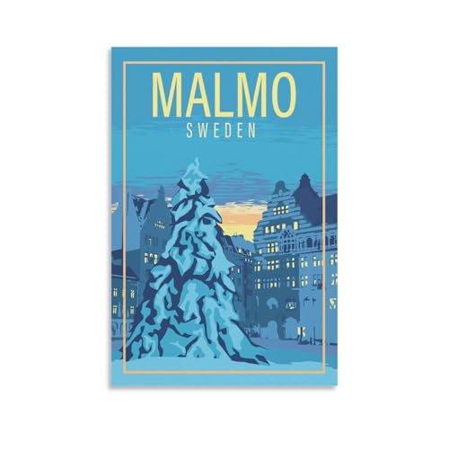 GJrjdb Vintage-Reiseposter, Malmö, Schweden, 40 x 60 cm GJrjdb Vintage-Reiseposter, Malmö, Schweden, 40 x 60 cm von GJrjdb