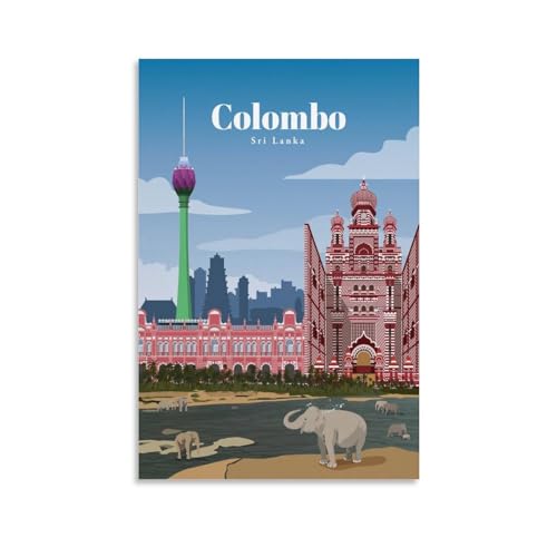 GJrjdb Vintage-Reiseposter Colombo Sri Lanka, 40 x 60 cm GJrjdb Vintage-Reiseposter Colombo Sri Lanka, 40 x 60 cm von GJrjdb
