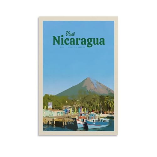 GJrjdb Vitger Reiseposter Nicaragua, Leinwandkunst, Wanddekoration, Schlafzimmer, Büro, Poster, Drucke, Wandkunst, Paitings, rustikale Heimdekoration für Wohnzimmer, 40 x 60 cm GJrjdb Vitger Reiseposter Nicaragua, Leinwandkunst, Wanddekoration, Schlafzimmer, Büro, Poster, Drucke, Wandkunst, Paitings, rustikale Heimdekoration für Wohnzimmer, 40 x 60 cm von GJrjdb