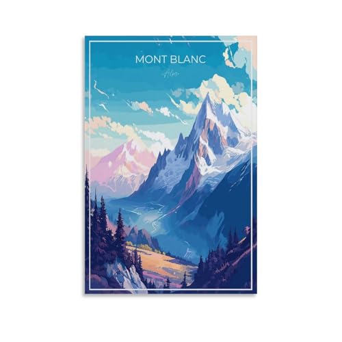 GJrjdb Vitger Travel Mont Blanc Poster, Leinwandkunst, Wanddekoration, Schlafzimmer, Büro, Poster, Drucke, Wandkunst, Paitings, rustikale Heimdekoration für Wohnzimmer, 40 x 60 cm GJrjdb Vitger Travel Mont Blanc Poster, Leinwandkunst, Wanddekoration, Schlafzimmer, Büro, Poster, Drucke, Wandkunst, Paitings, rustikale Heimdekoration für Wohnzimmer, 40 x 60 cm von GJrjdb