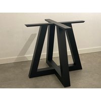 Esstischbein Für Runde & Square Tischplatte, Tischbein Industriestil, Stahl, 60 cm, Diagonal 80 cm von GJsteelandwood