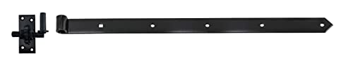 Ladenband-Set, schwarz beschichtet - Ladenband 800 mm lang, einstellbarer Stützhaken Ø 16 mm von GK